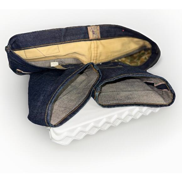 PRPS Mens 34x34 Selvedge Rambler Denim Raw Dark Blue Wash Jeans Button Japanese - Picture 6 of 12